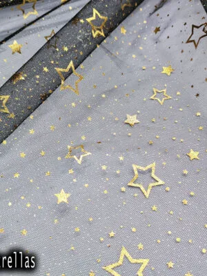 Tul gliter estrellas | Negro