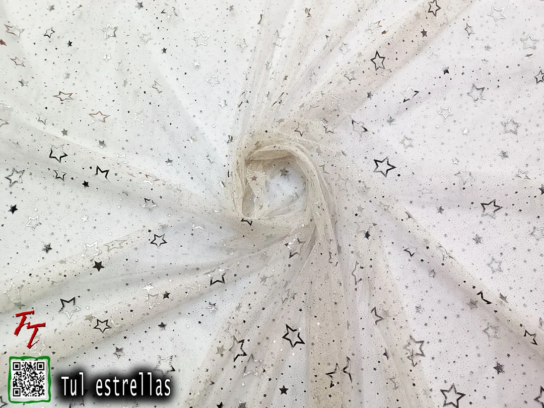 Tul gliter estrellas | Hueso
