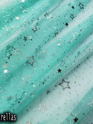Tul gliter con estrellas