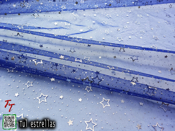 Tul gliter estrellas | Azul rey