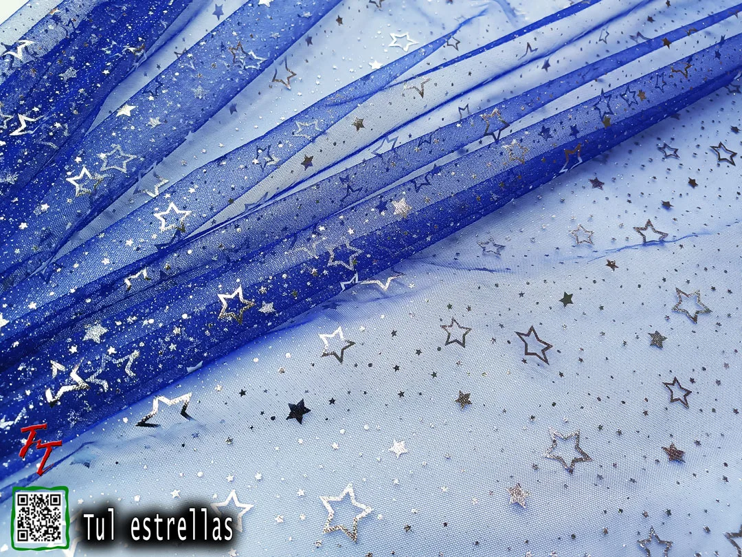 Tul gliter estrellas | Azul rey