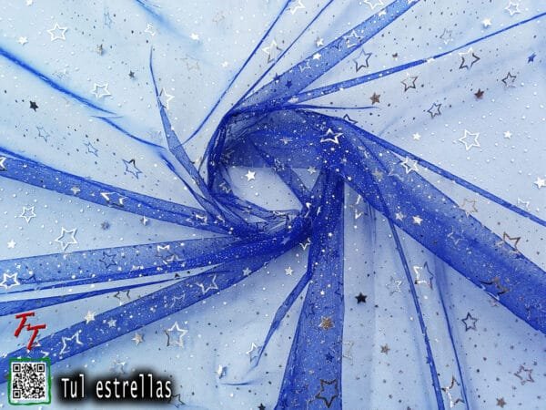 Tul gliter estrellas | Azul rey