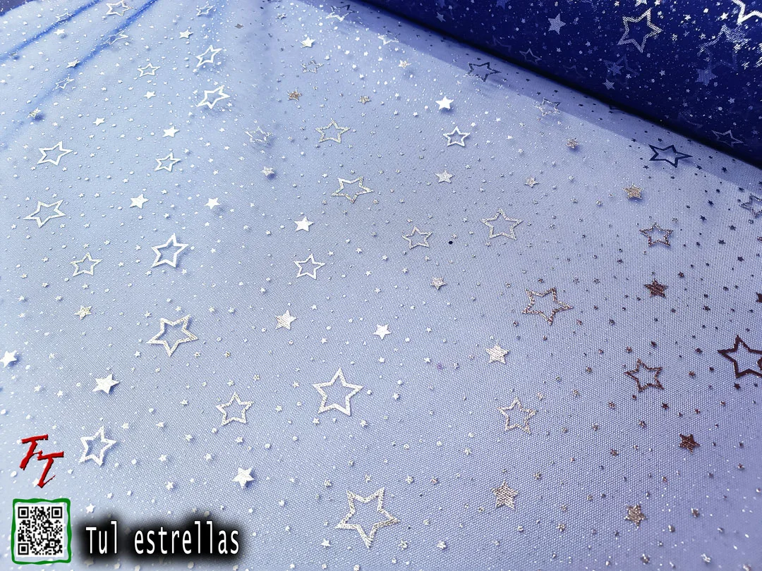 Tul gliter estrellas | Azul rey
