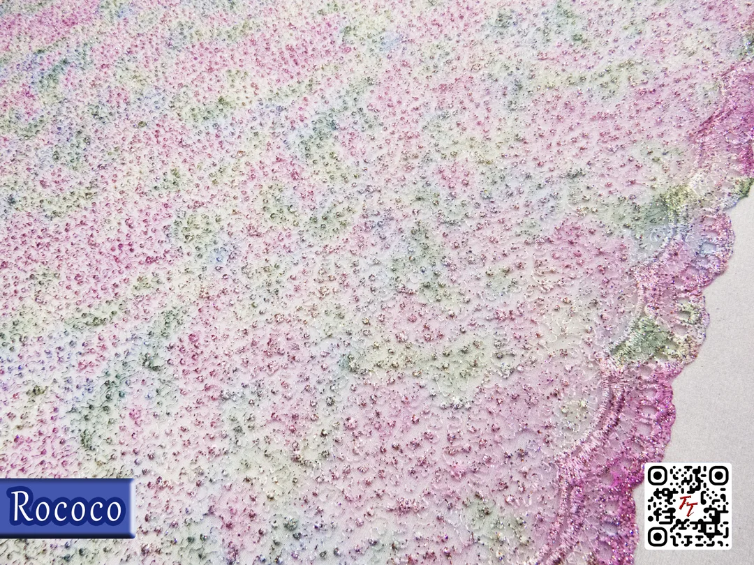 Tul rococó | Rosa/Verde