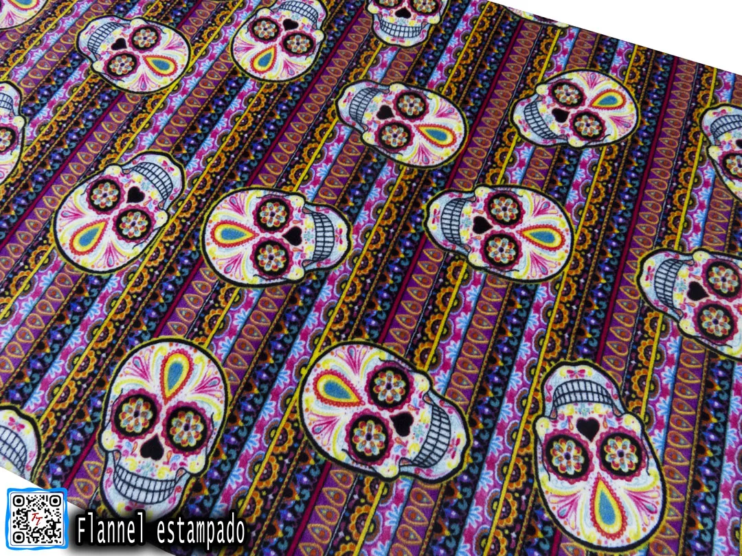 Flannel Estampado | Calavera multicolor