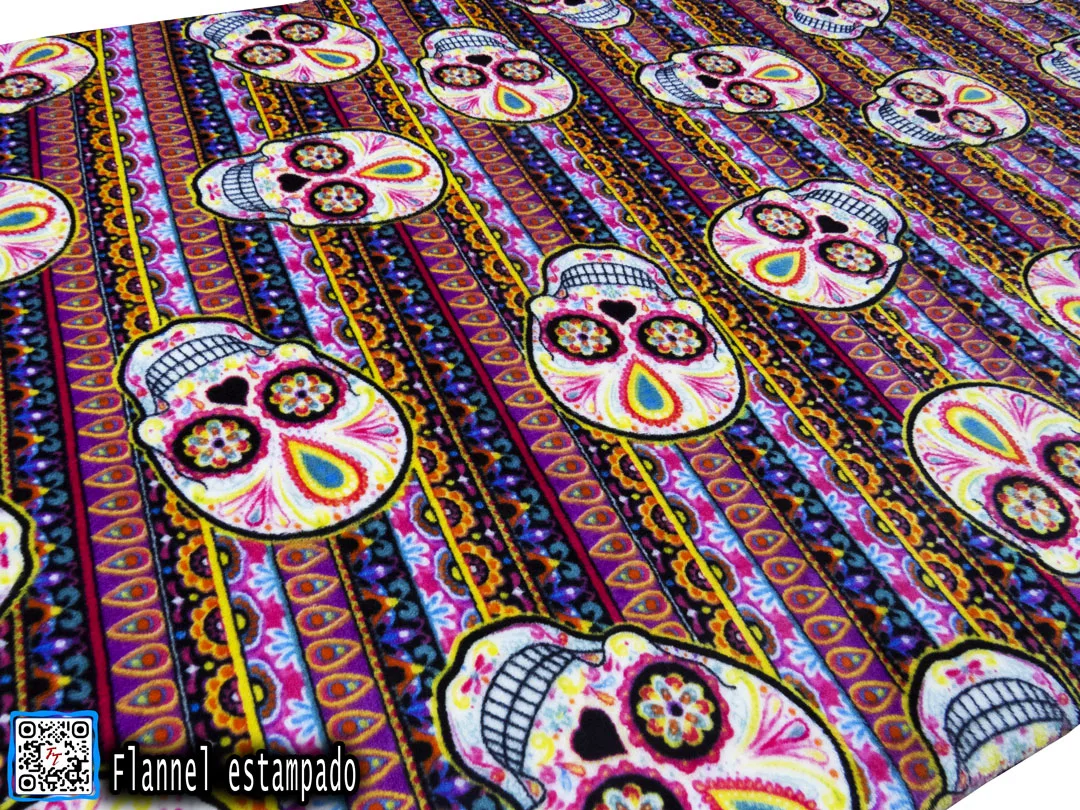 Flannel Estampado | Calavera multicolor