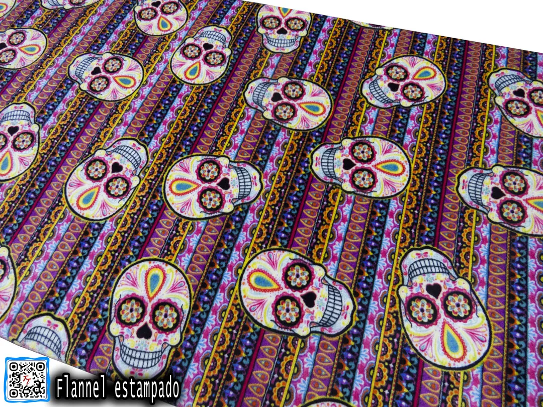 Flannel Estampado | Calavera multicolor