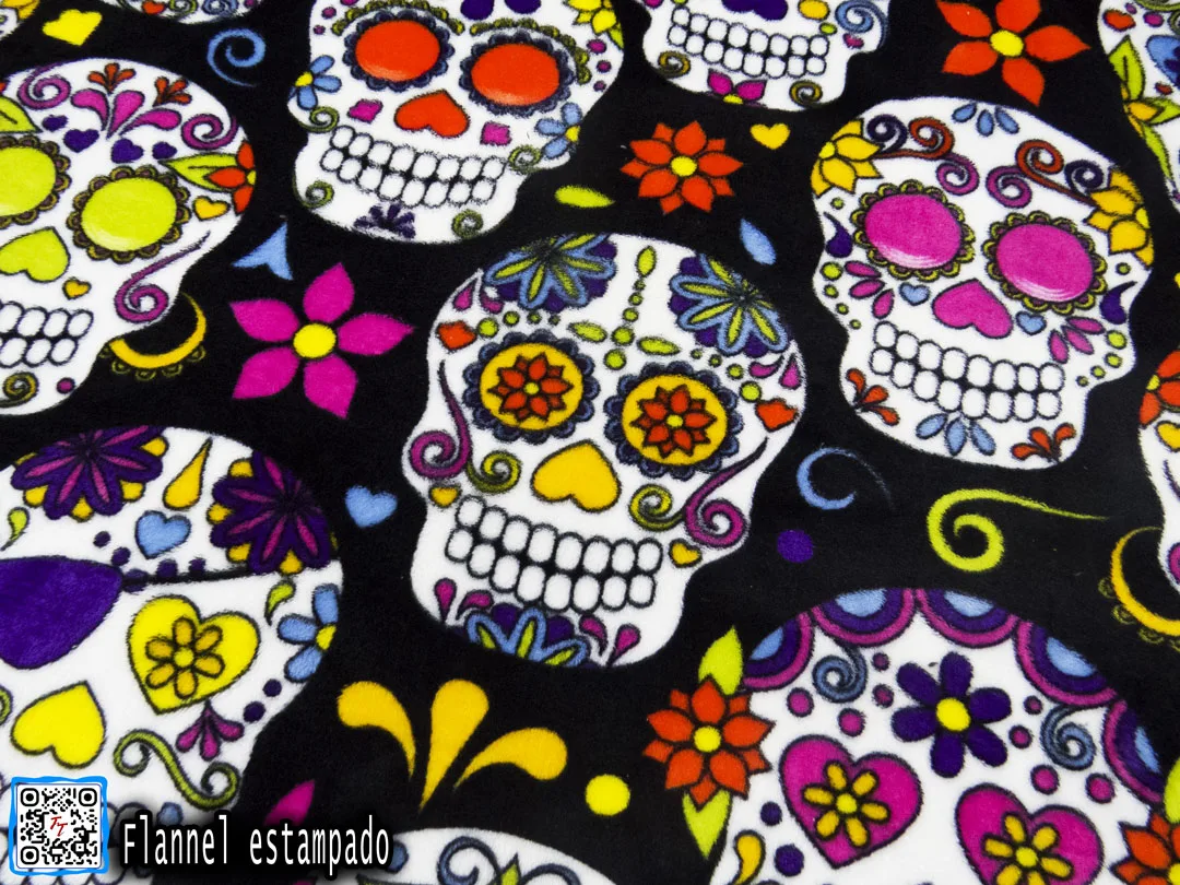 Flannel Estampado | Calavera de azúcar