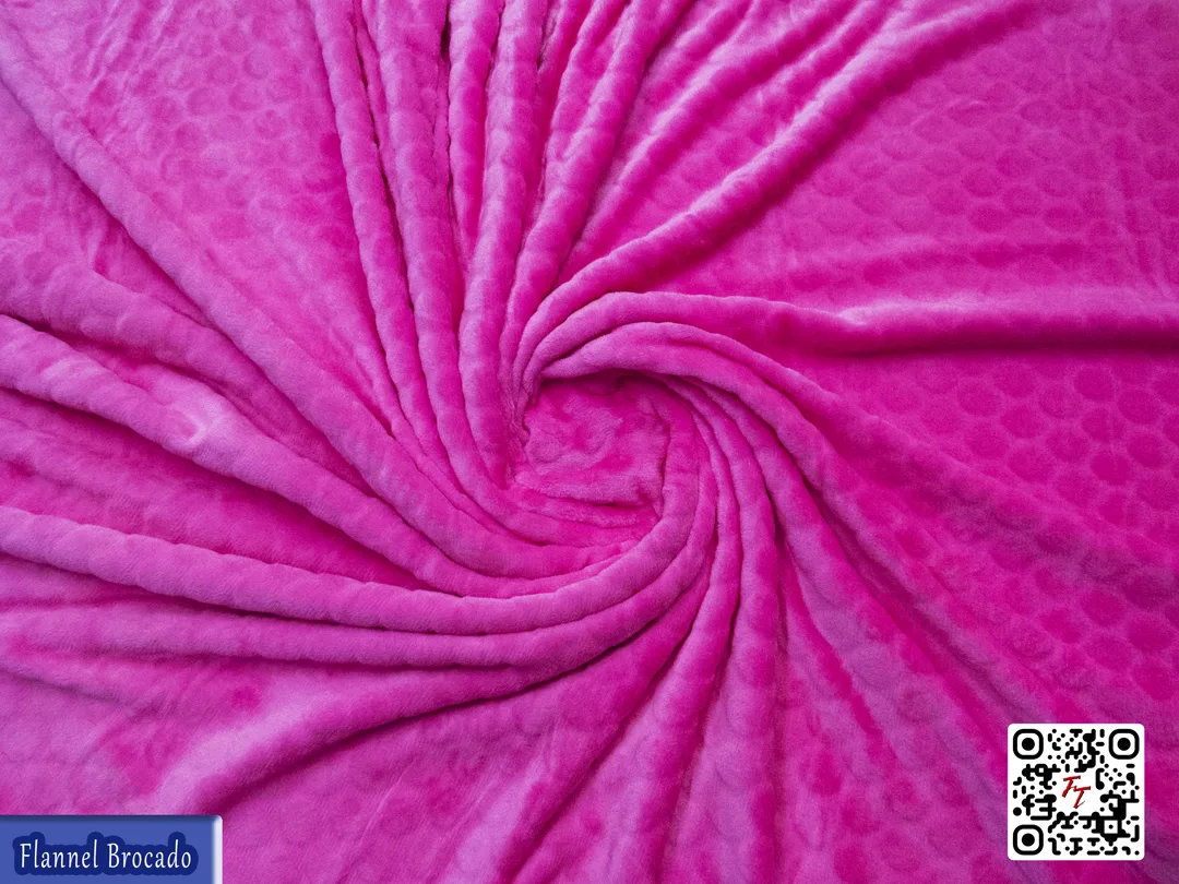 Flannel Brocado liso | Fucsia