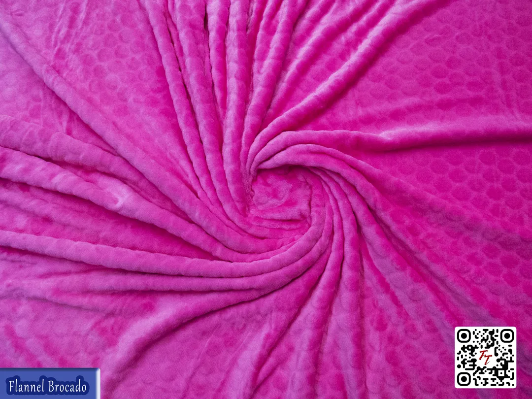 Flannel Brocado liso | Fucsia