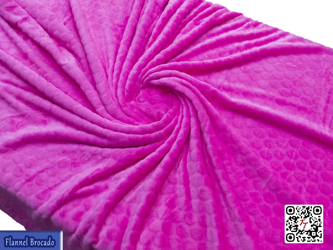 Flannel Brocado liso | Fucsia