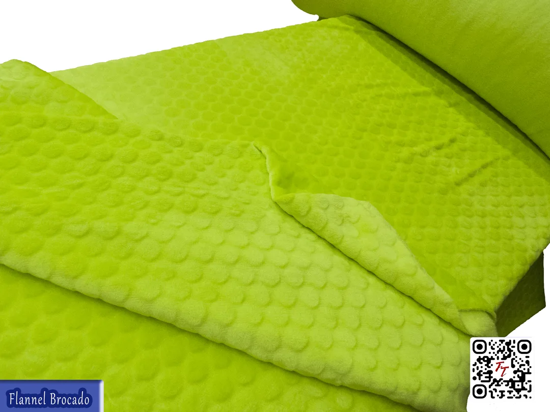 Flannel Brocado liso | Verde Limón