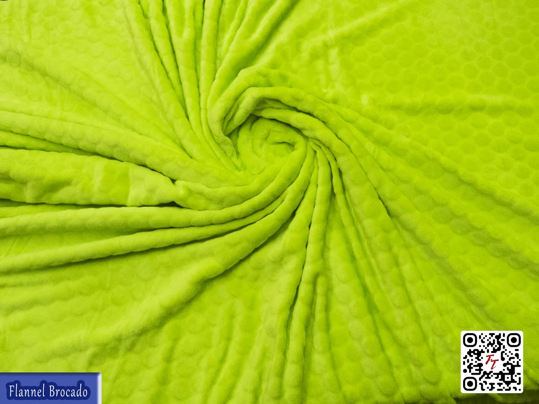 Flannel Brocado liso | Verde Limón
