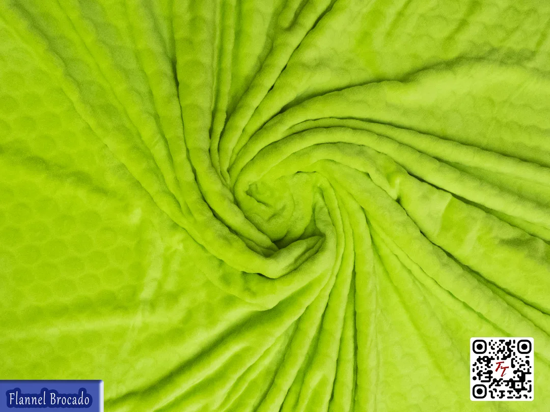 Flannel Brocado liso | Verde Limón