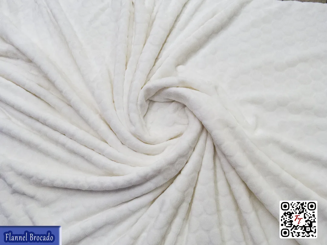 Flannel Brocado liso | Blanco