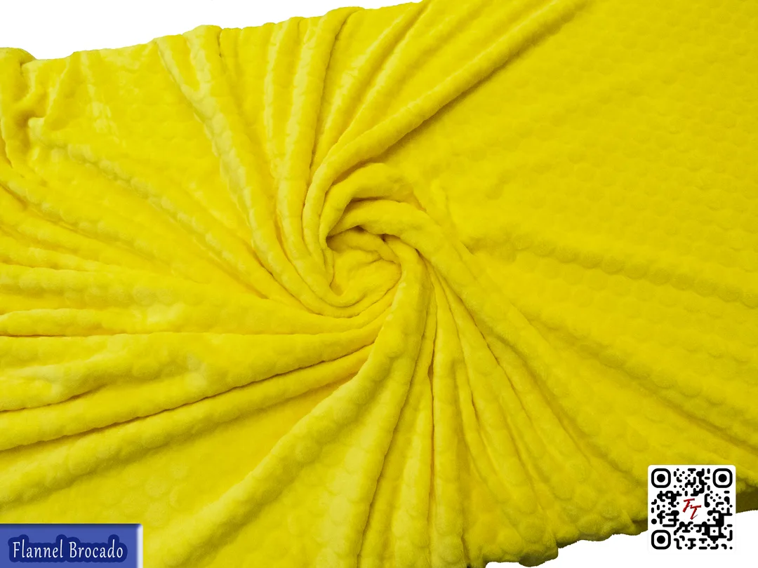 Flannel Brocado liso | Amarillo canario