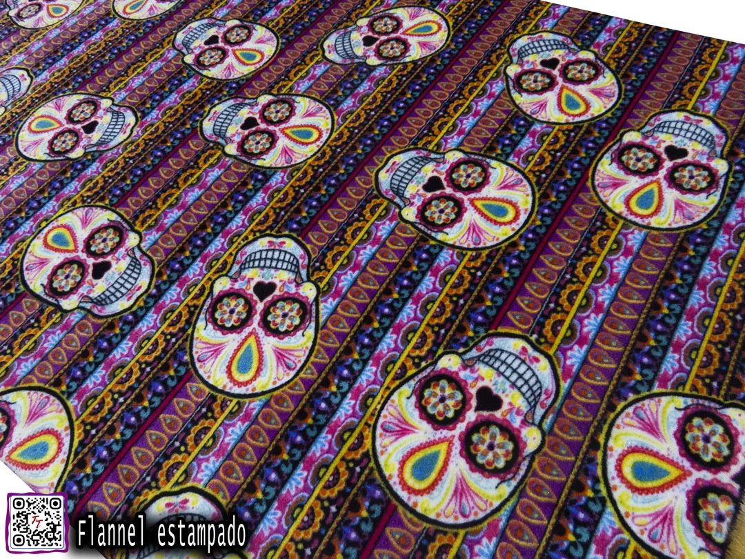 Flannel Estampado | Calavera multicolor