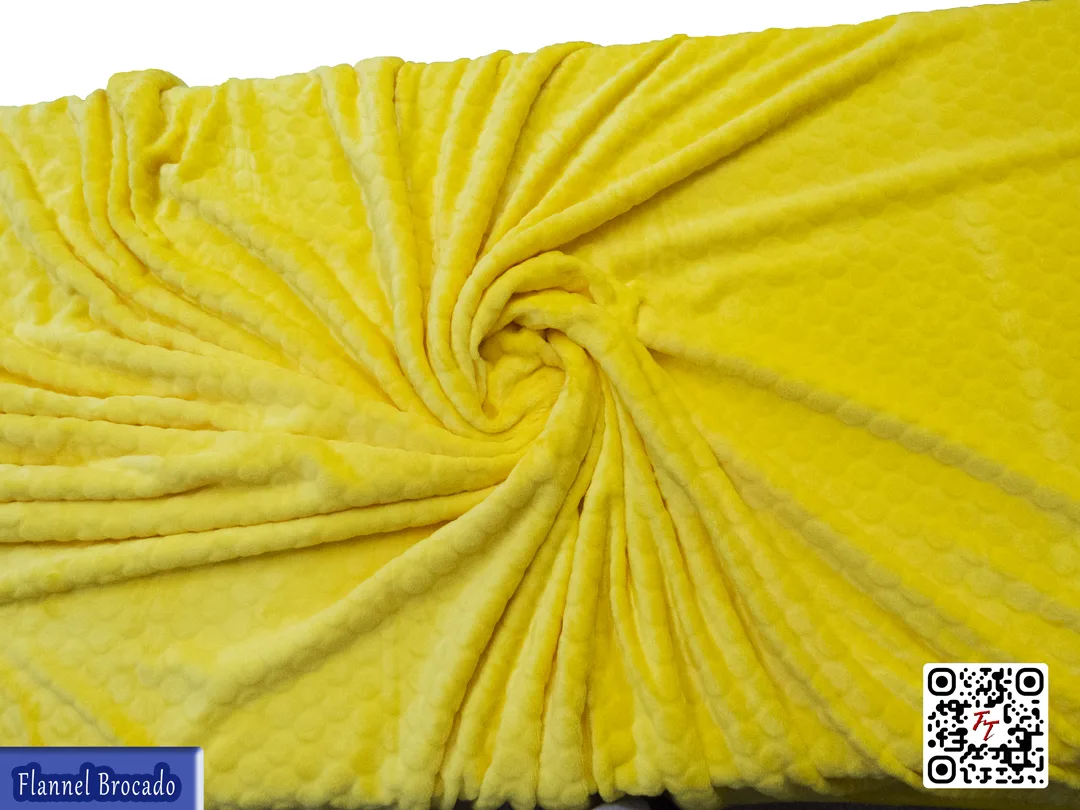 Flannel Brocado liso | Amarillo canario