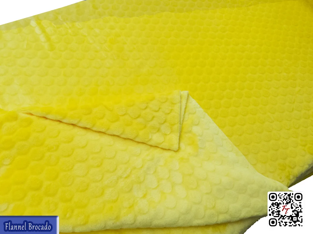 Flannel Brocado liso | Amarillo canario