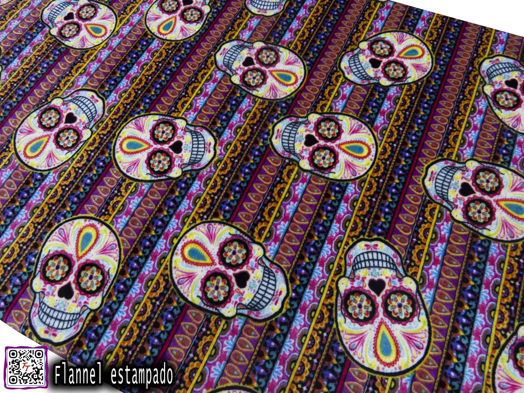 Flannel Estampado | Calavera multicolor