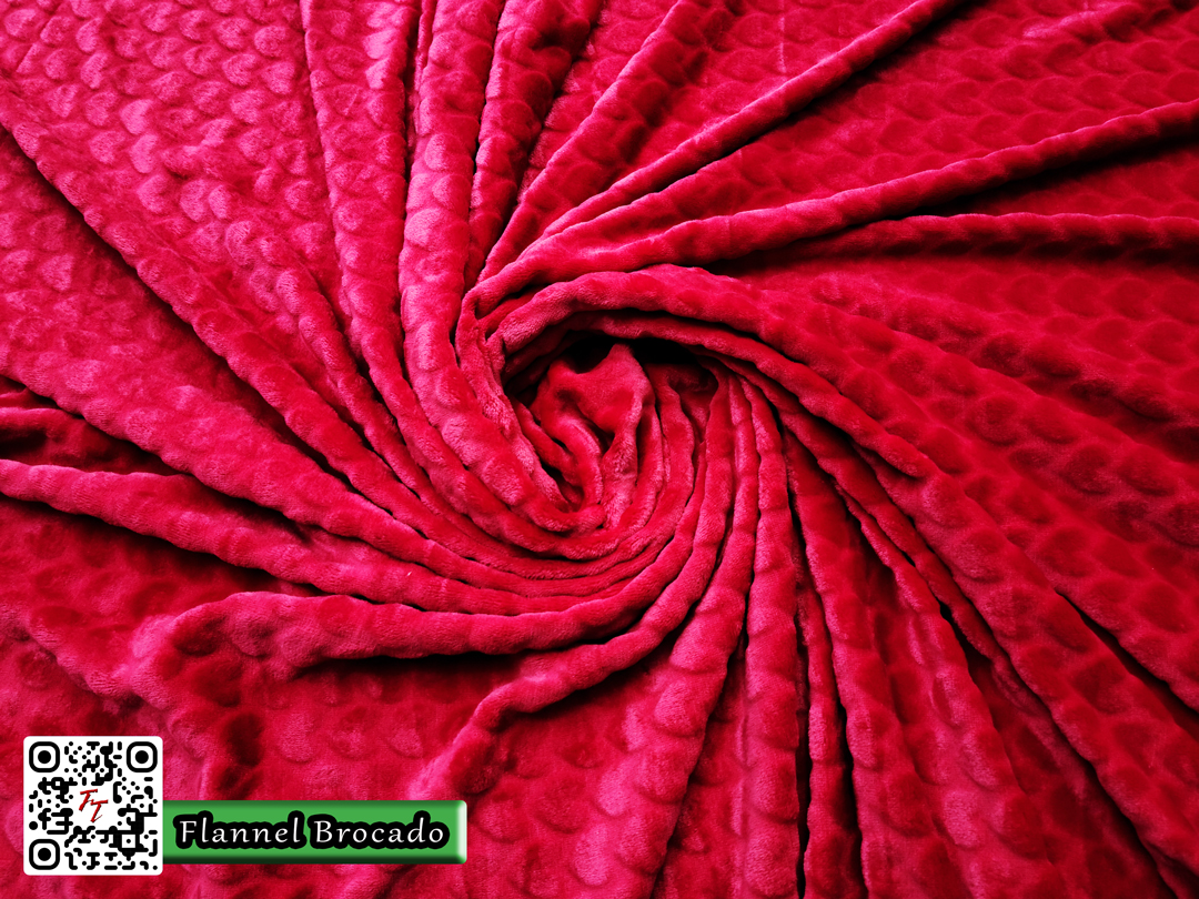 Flannel Brocado Corazones | Rojo