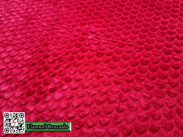 Flannel Brocado Corazones | Rojo