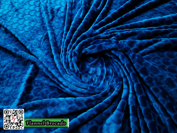 Flannel Brocado Corazones | Azul Petróleo