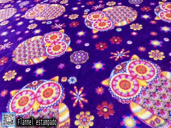 Flannel Estampado | Búhos morados