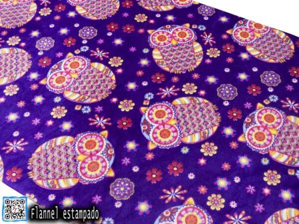 Flannel Estampado | Búhos morados