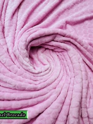Flannel Brocado Corazones | Rosa pastel