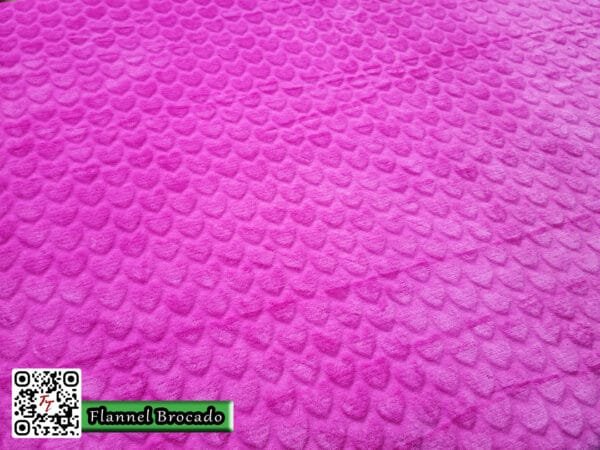 Flannel Brocado Corazones | Fucsia