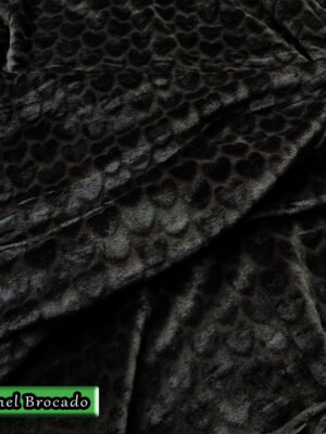 Flannel Brocado Corazones | Negro
