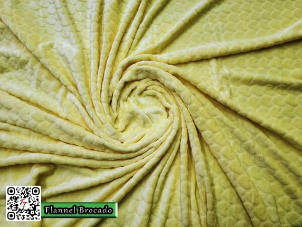 Flannel Brocado Corazones | Amarillo Paja