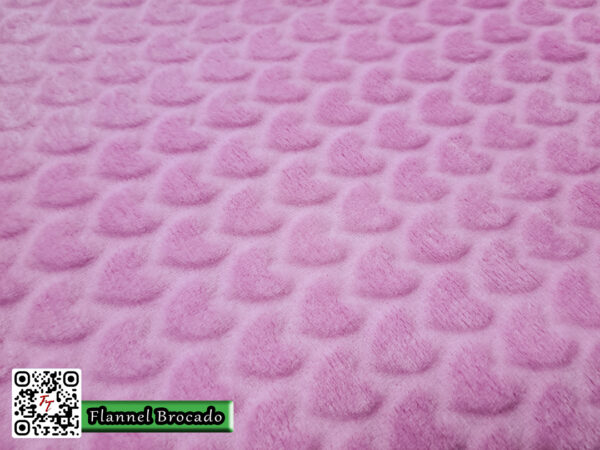 Flannel Brocado Corazones | Rosa pastel