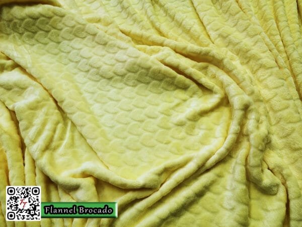 Flannel Brocado Corazones | Amarillo Paja