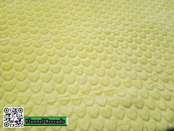 Flannel Brocado Corazones | Amarillo Paja