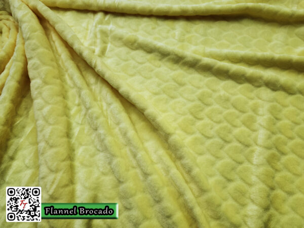 Flannel Brocado Corazones | Amarillo Paja