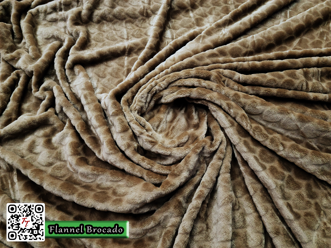 Flannel Brocado Corazones | Camello