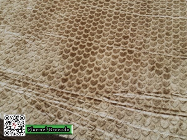 Flannel Brocado Corazones | Camello
