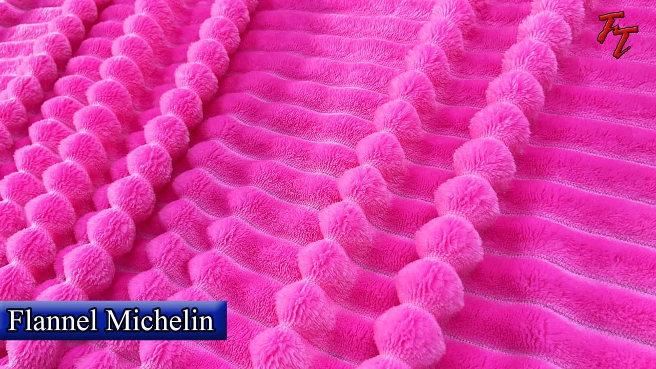 tela flannel michelin rosa fresa
